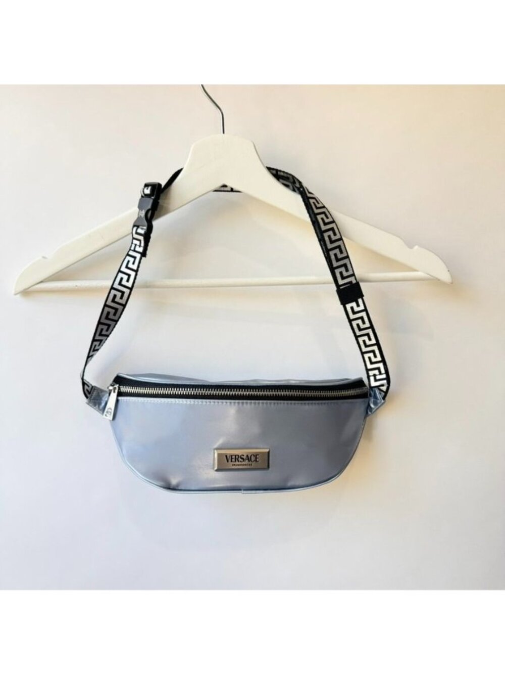 Versace Fragrances Belt Bag Crossbody Silver